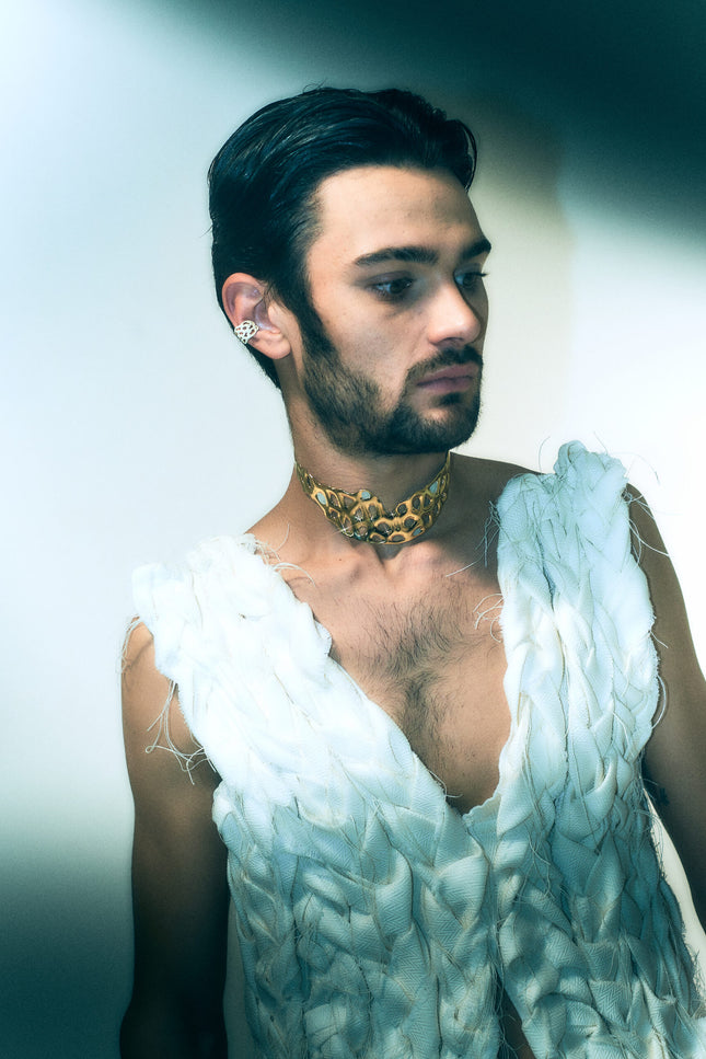 Generazione Zordan | Earcuff - Studs 94 Cream & Gold