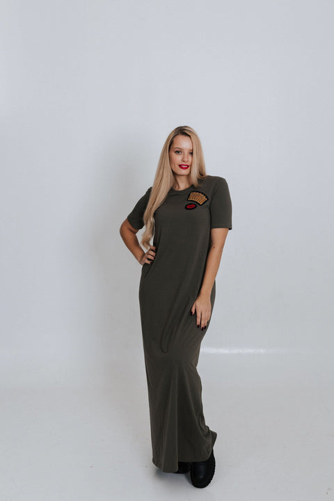 RADADA | Sukienka maxi Crown and Red Lips