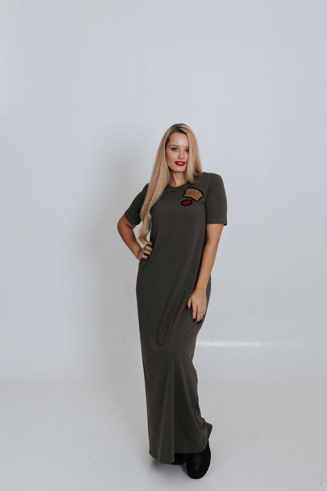 RADADA | Sukienka maxi Crown and Red Lips