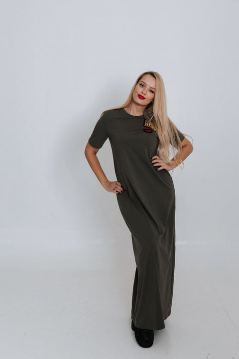 RADADA | Sukienka maxi Crown and Red Lips