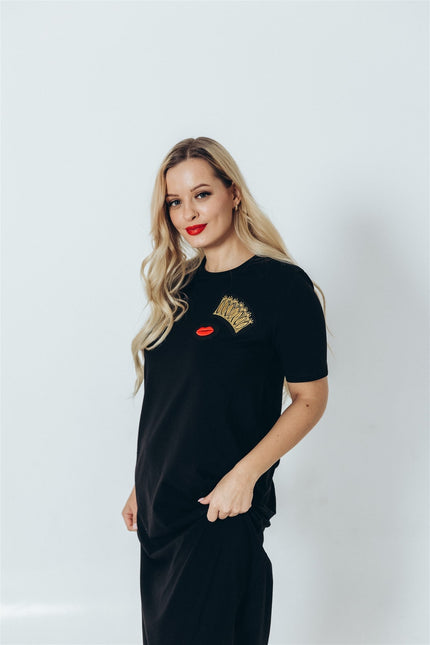 RADADA | Maxi dress Crown and Red Lips
