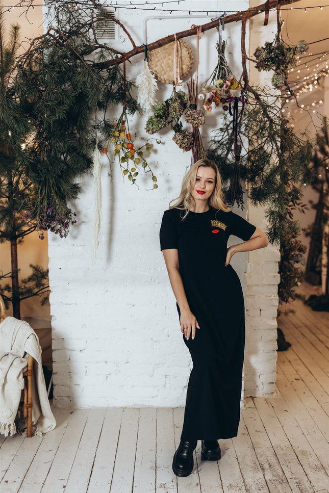 RADADA | Sukienka maxi Crown and Red Lips