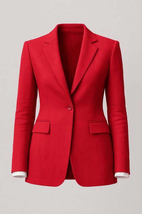 BÚDZIKO | SCARLETT HOURGLASS RED BLAZER