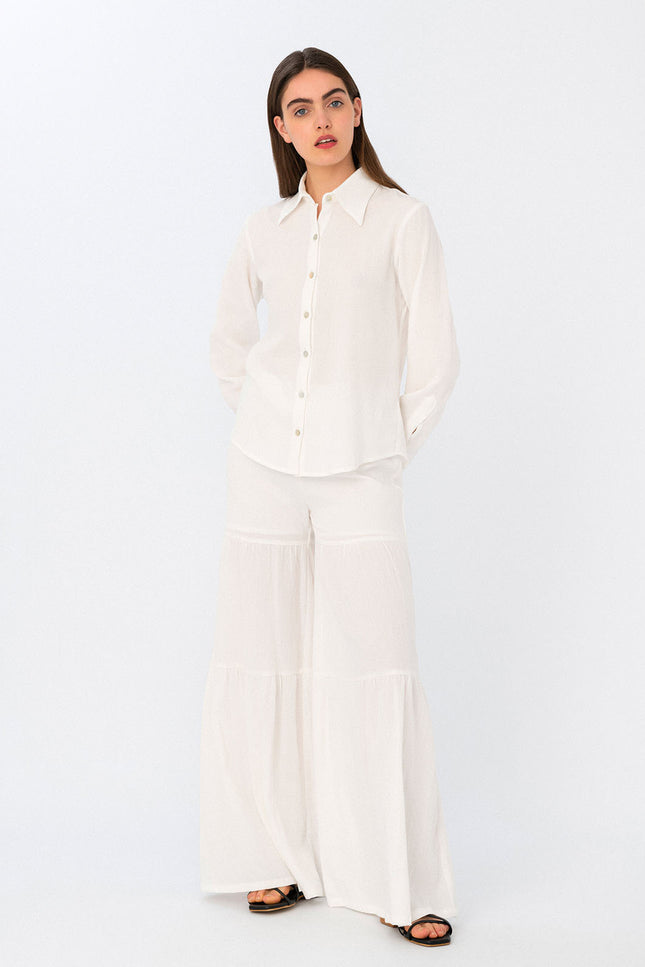 Elizabeth LaGre | 3 Tier Wide Leg Trousers