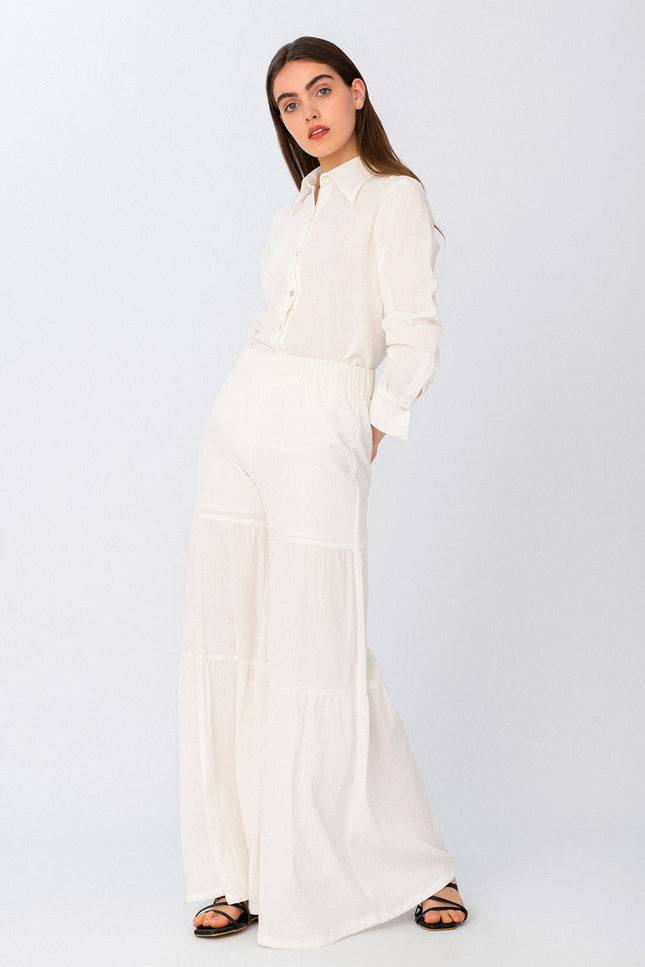 Elizabeth LaGre | 3 Tier Wide Leg Trousers