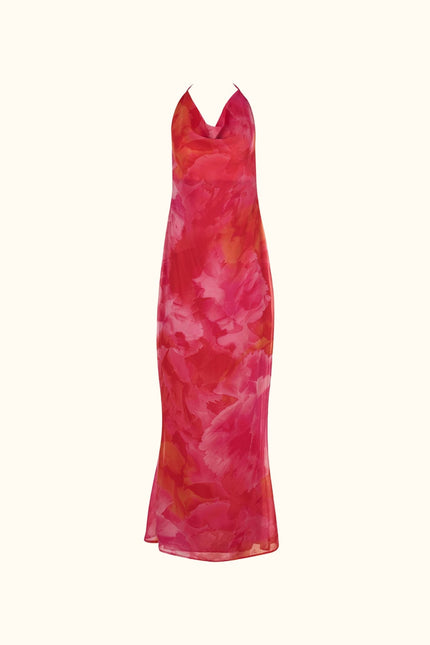 Say no more I Juliette Floral Pink Muslin Backless Dress
