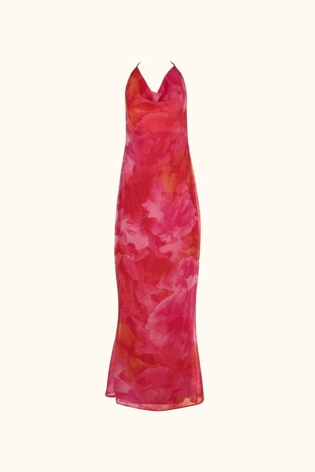 Say no more I Juliette Floral Pink Muslin Backless Dress