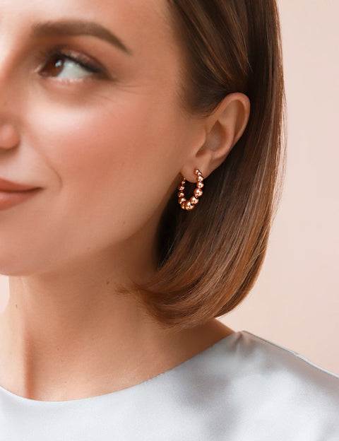 Pas de Marque | Rose gold-filled earrings Soufflé