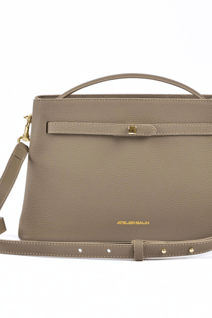 Atelier Galin | Cube Lock Bag - Mink
