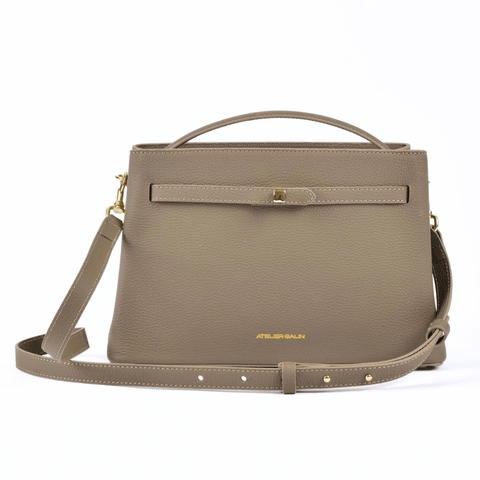 Atelier Galin | Cube Lock Bag - Mink