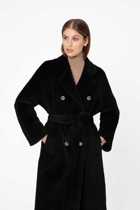 GIODORO | Adioro Black Alpaca Coat