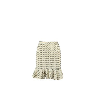 Relax baby be cool | High Waist Mini skirt with ruffled hem Marine
