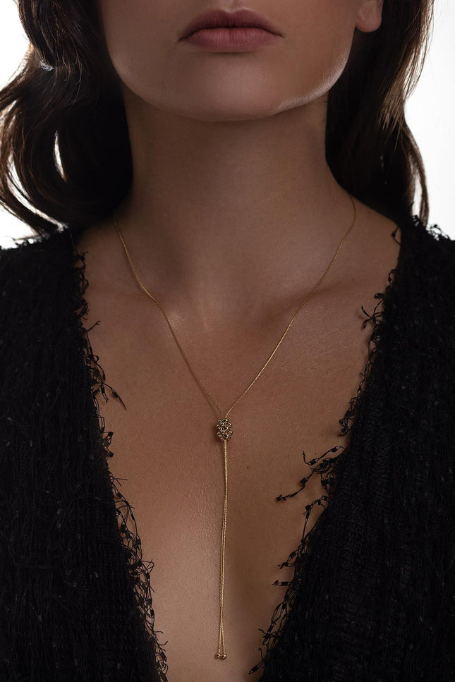 Pas de Marque | Gold-filled necklace Pas Le Cube