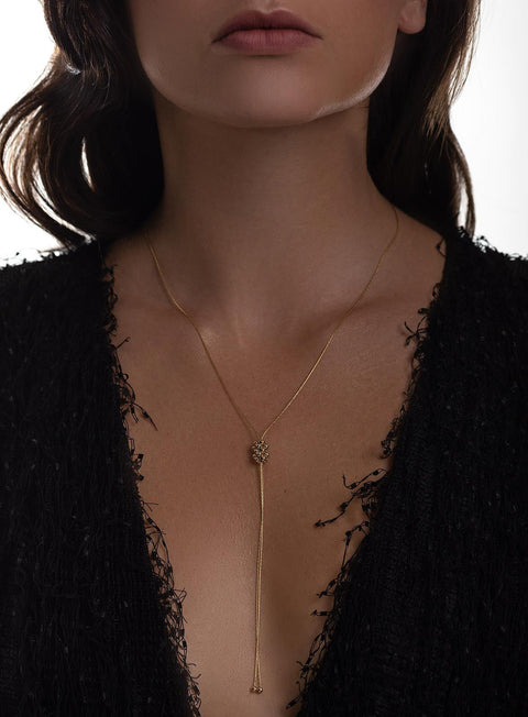 Pas de Marque | Gold-filled necklace Pas Le Cube
