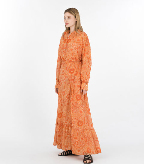 Elizabeth LaGre | Lotus -  Print Maxi Wrap Skirt