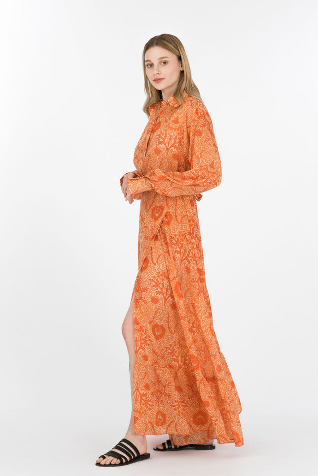 Elizabeth LaGre | Lotus -  Print Maxi Wrap Skirt