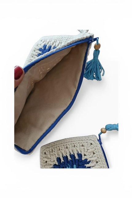 Springmoonatelier | Handmade Crochet Clutch & Mini Pouch Set