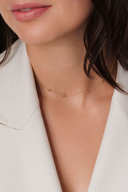 Pas de Marque | Wypełniony złotem choker Pétanque