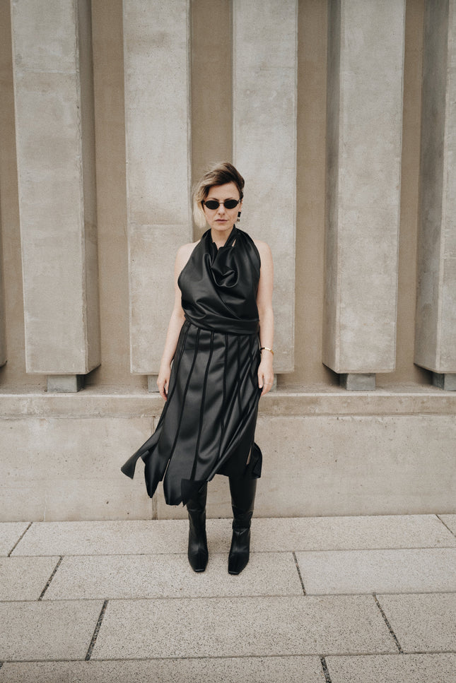 Anna Led | Eco Leather Patchwork Skirt AW25 (Pre-order)