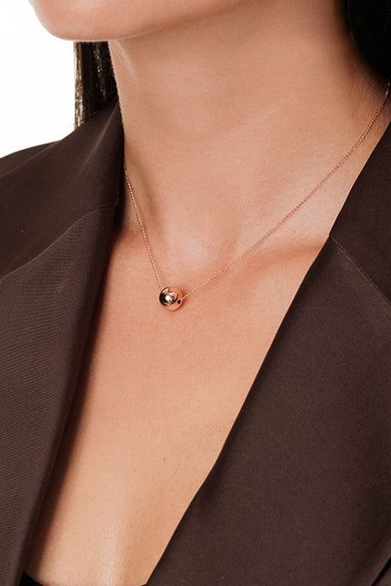 Pas de Marque | Rose gold-filled necklace La Boule