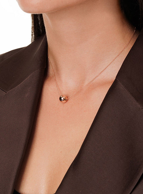 Pas de Marque | Rose gold-filled necklace La Boule