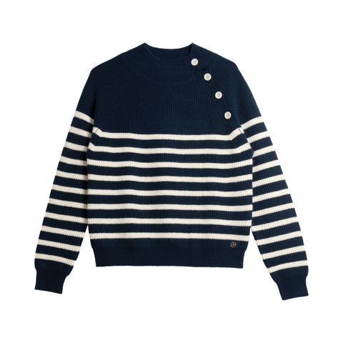 Bel Cashmere | Jersey James de cashmere navy