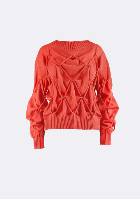 Ramune Piekautaite | Jumper with stripes red