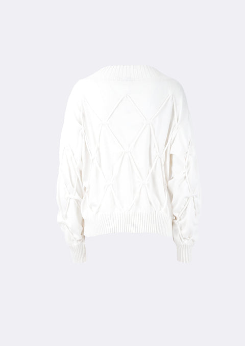 Ramune Piekautaite | Jumper with stripes white