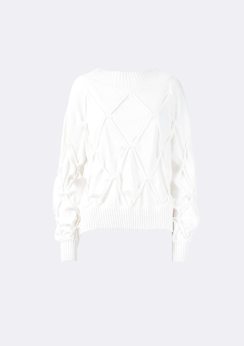 Ramune Piekautaite | Jumper with stripes white