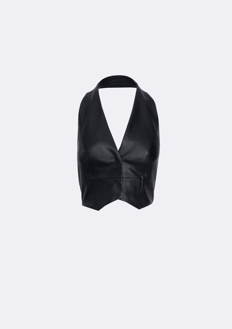 Ramune Piekautaite I Skórzana kamizelka