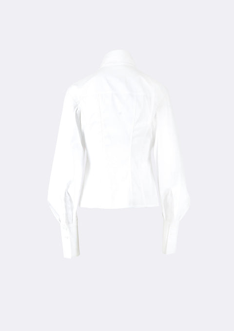 Ramune Piekautaite | Waist Fitted Classic Shirt white