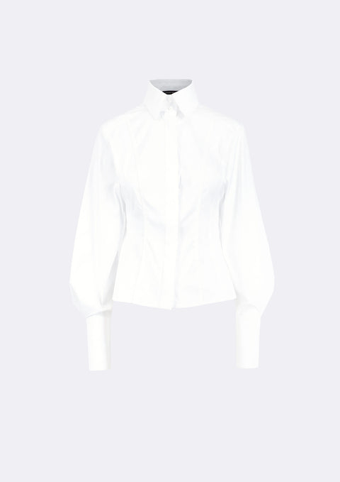 Ramune Piekautaite | Waist Fitted Classic Shirt white