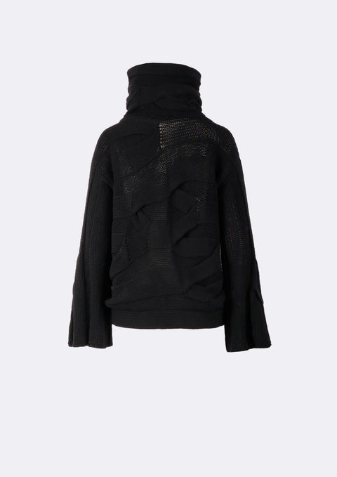 Ramune Piekautaite | Turtleneck with wide sleeves black