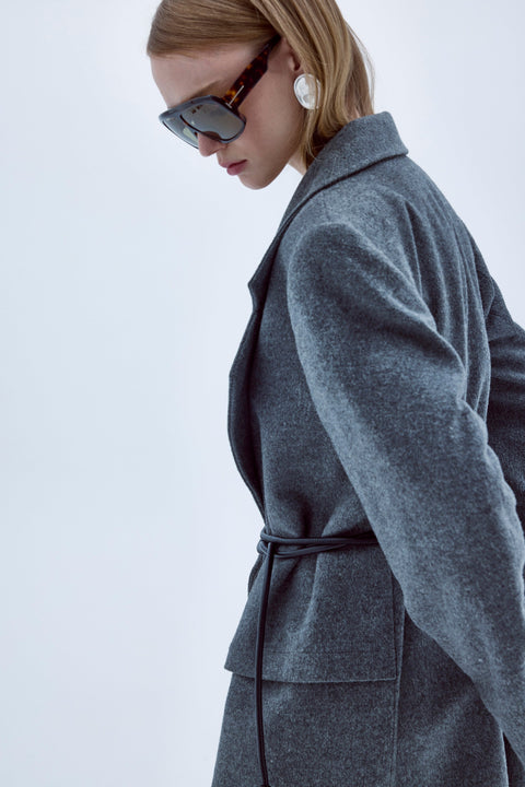 Nazli Ceren | Isha Long Coat grey