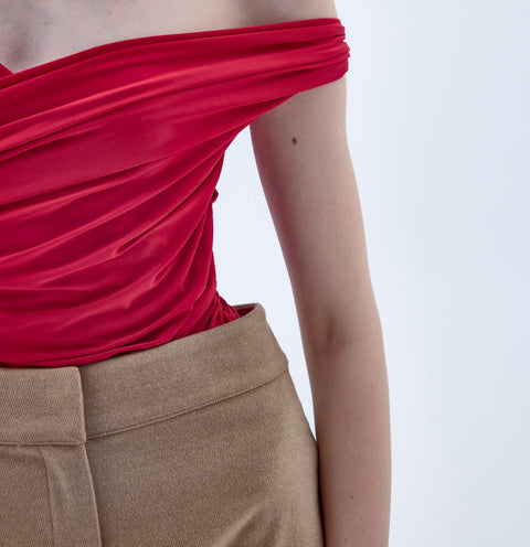 Nazli Ceren | Spódnica mini Marde beżowa