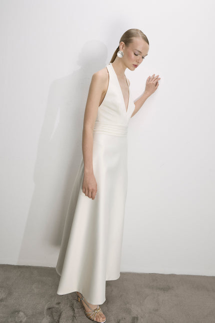 Nazli Ceren | Lauryn Midi Dress in Vanilla Ice