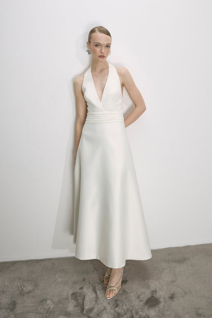 Nazli Ceren | Lauryn Midi Dress in Vanilla Ice