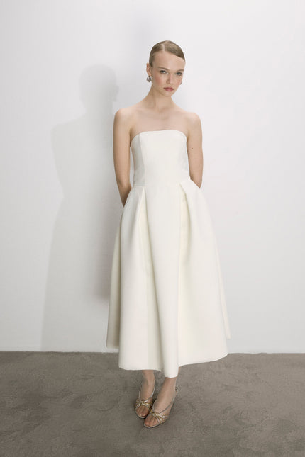 Nazli Ceren | Lola Midi Dress in Vanilla Ice