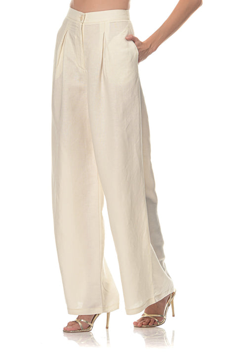 Five p.m. | Tenerife Wide Leg Trousers Ecru