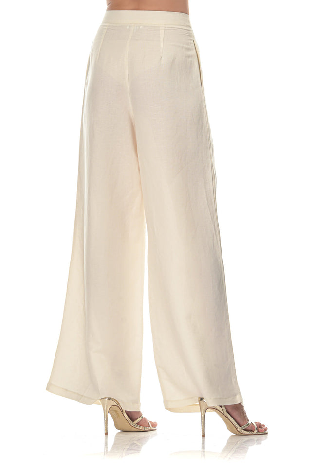 Five p.m. | Tenerife Wide Leg Trousers Ecru
