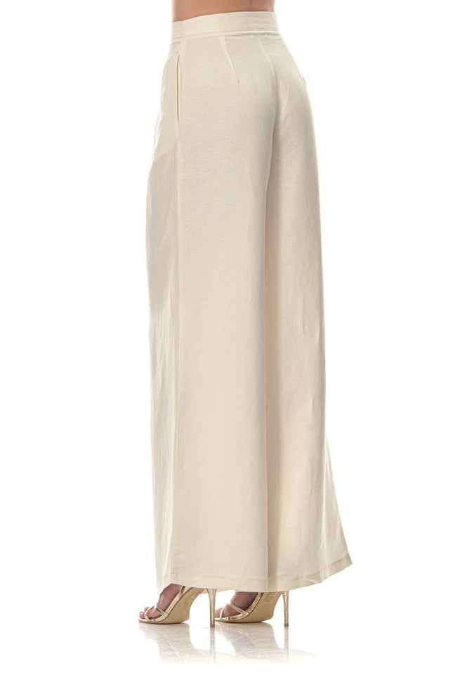 Five p.m. | Tenerife Wide Leg Trousers Ecru