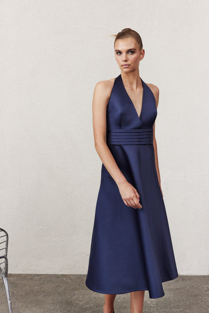 Nazli Ceren | Lauryn Midi Dress in Midnight Blue