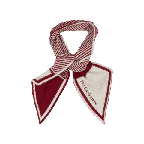 Bel Cashmere | Szalik z kaszmiru w granatowe paski