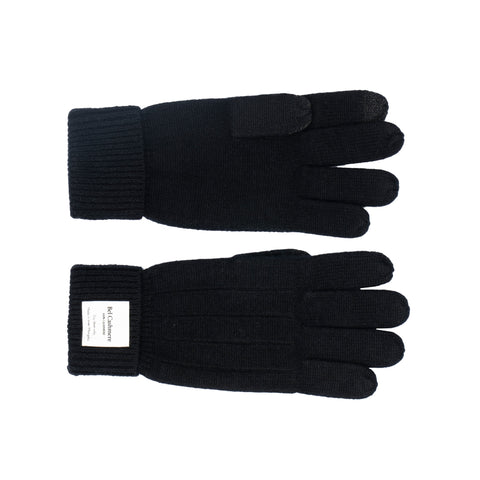 Bel Cashmere | Guantes de hombre doble puño negro