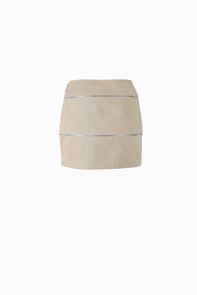 Ramune Piekautaite I MINI SKIRT WITH ZIPPERS GOLD