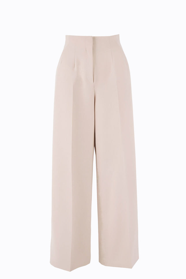 Ramune Piekautaite I WIDE LEG BELTED DETAIL TROUSERS POWDER