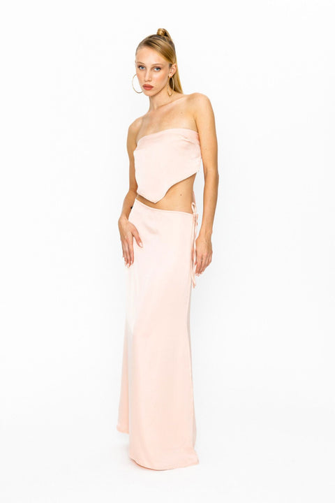 Say no more I Gia Satin Set Sorbet