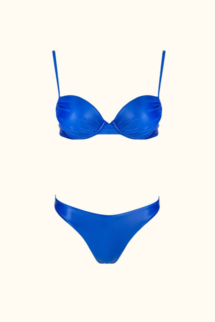 Say no more I Oceane Ruched Bikini set in Royal Blue