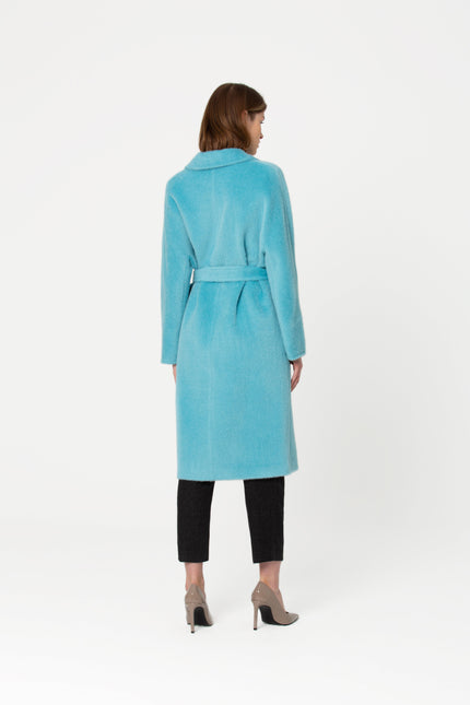 GIODORO | Adioro Alpaca Coat in Bachelor Button color