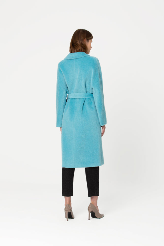 GIODORO | Adioro Alpaca Coat in Bachelor Button color